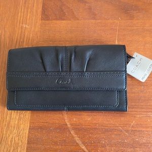 Black leather Coach wallet
